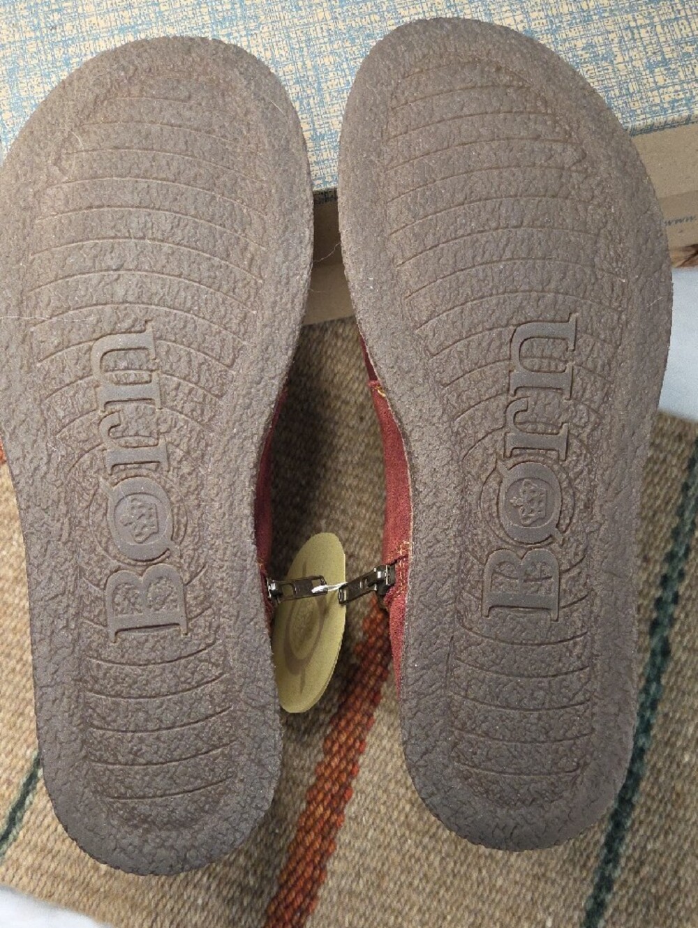 Born Womens Wine Suede Ankle Boots - Picture 5 of 7